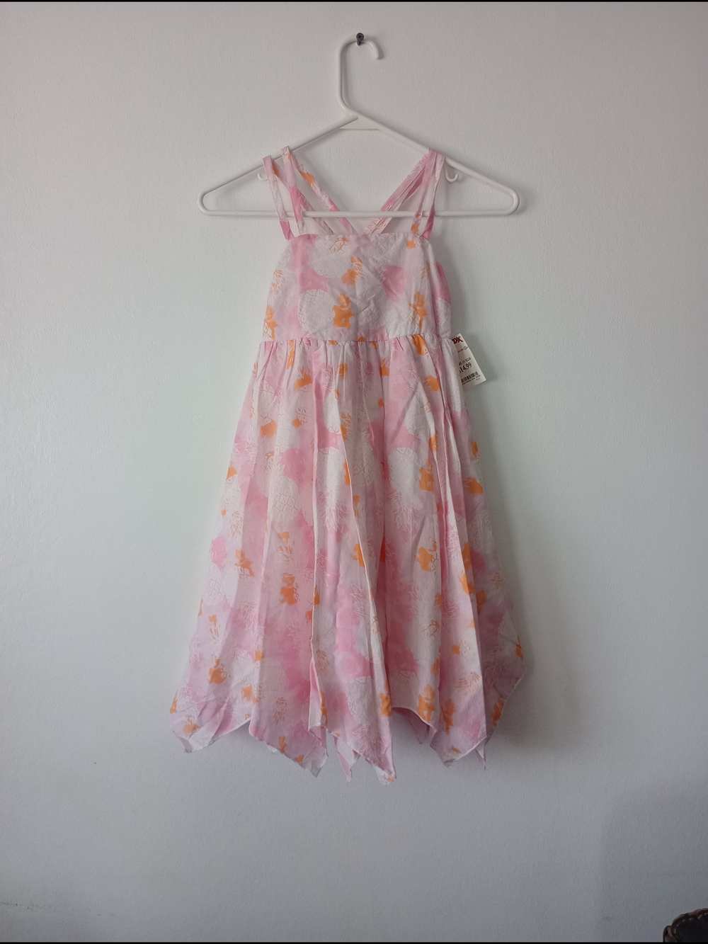 Tommy Bahama Pink and Orange Floral Kids Sundress Sz. 7
